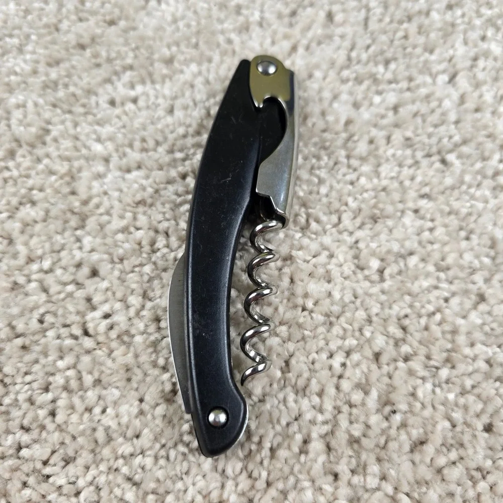 Hotel‎ Colonnade Wine Opener Black Waiter's Corkscrew Foil Cutter Multi-Tool